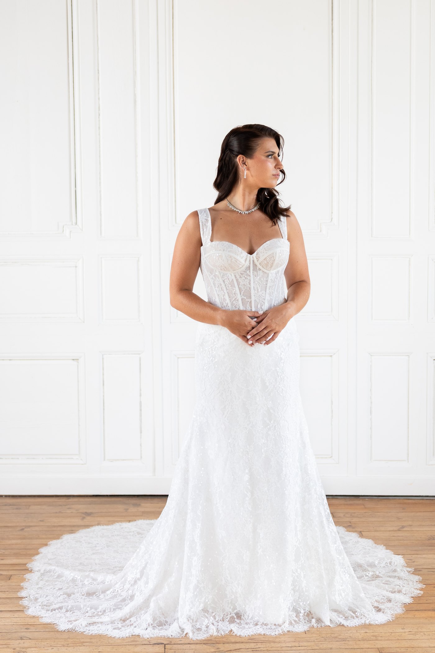 Robe de mariée Aura, bretelles