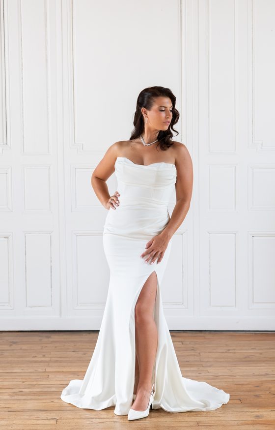 Robe de mariée Sienna, haut bustier, sans traîne