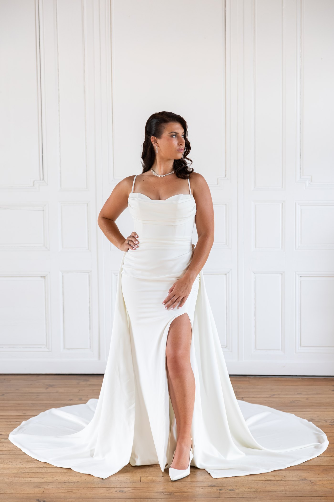 Robe de mariée Sienna, bretelles fines