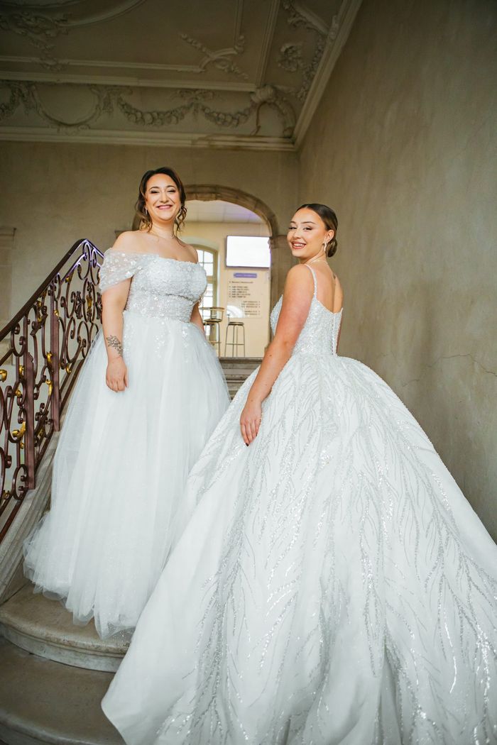 Robes de mariée princesse à bustier perlé