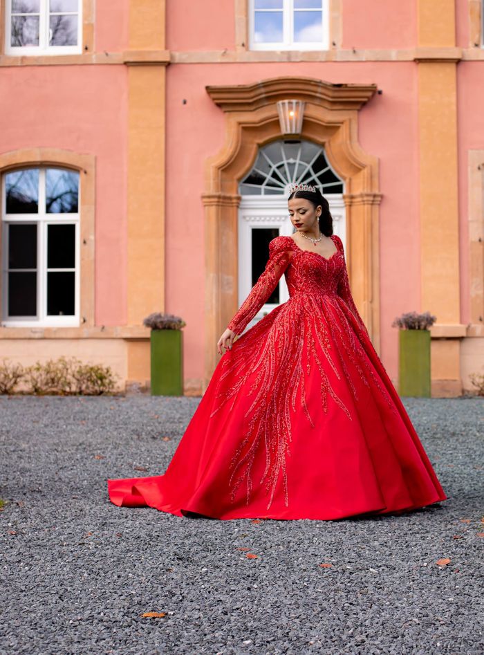 Robe de fiançailles rouge